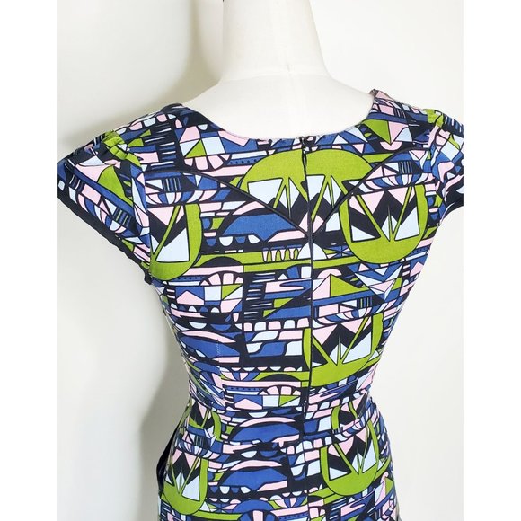 NOOWORKS Womens Skyway Print Cotton Stretch Dress M - Picture 6 of 13